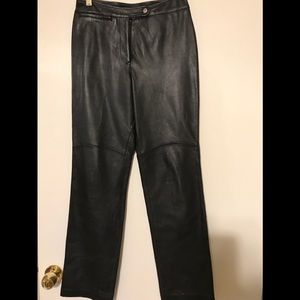 HUGO BUSCATI leather pants , size 6